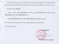 Lịch nghỉ tết cổ truyền 2025 của Công ty TNHH May Thêu Thiên Ân